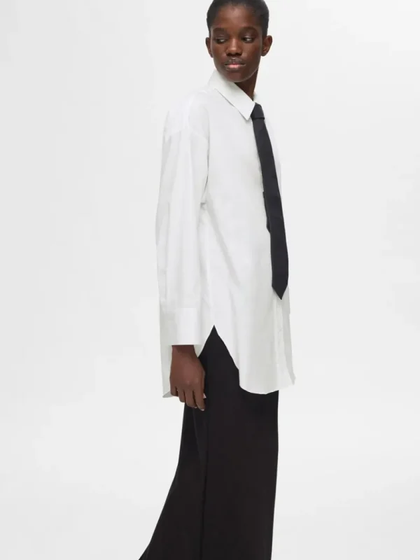 Skjorter>SELECTED OVERSIZED LANGÆRMET SKJORTE White