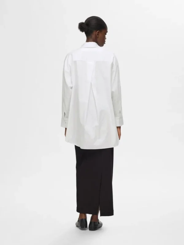 Skjorter>SELECTED OVERSIZED LANGÆRMET SKJORTE White