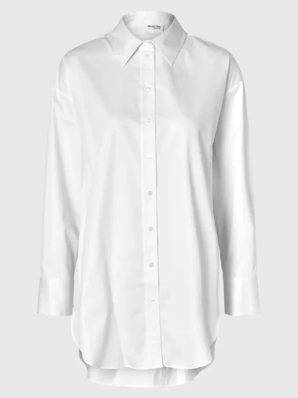 Skjorter>SELECTED OVERSIZED LANGÆRMET SKJORTE White