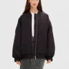 Overtøj>SELECTED OVERSIZED RE:DOWN® BOMBERJAKKE Black