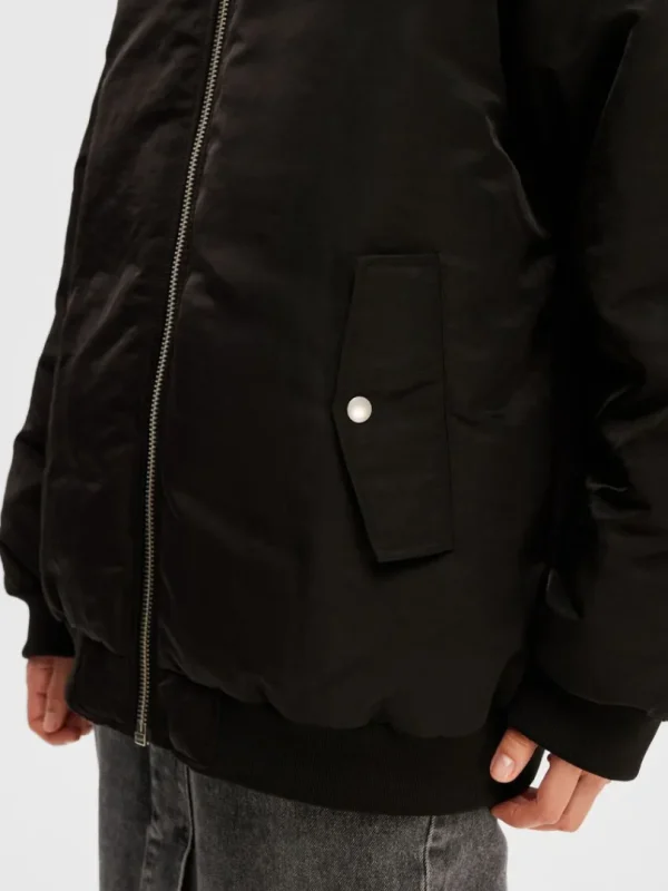 Overtøj>SELECTED OVERSIZED RE:DOWN® BOMBERJAKKE Black