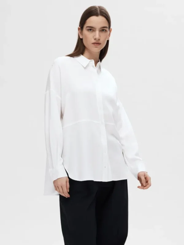 Skjorter>SELECTED OVERSIZED SKJORTE White