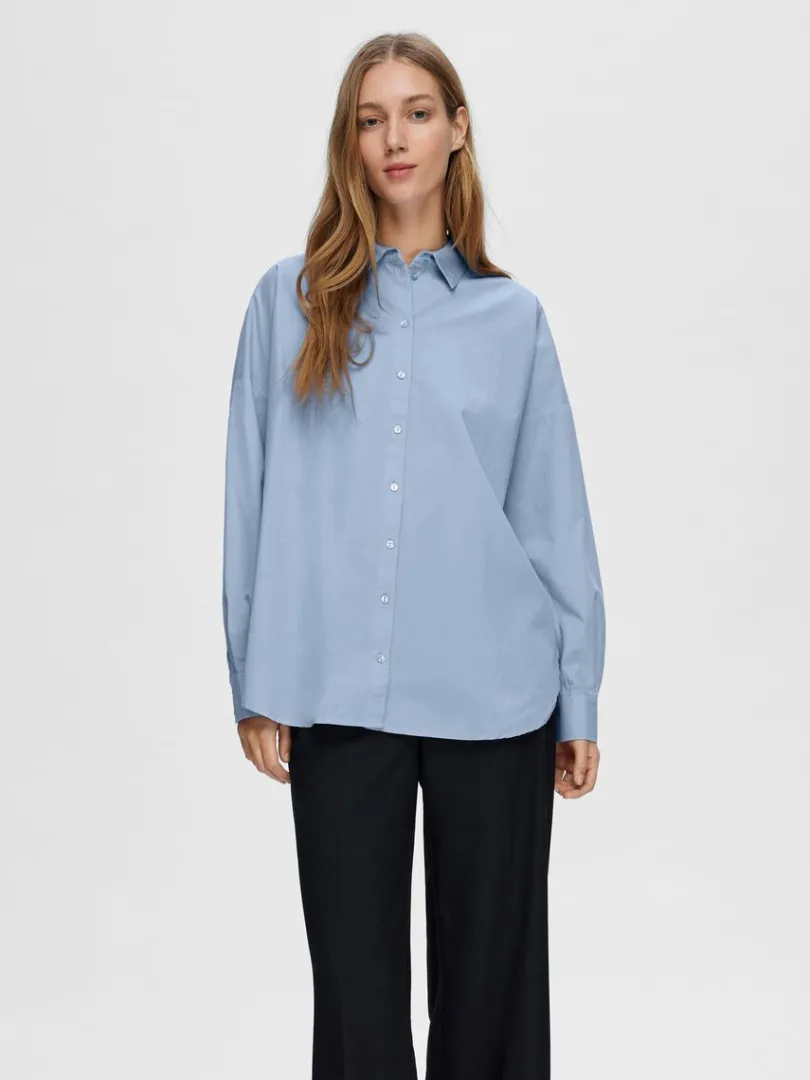 oversized_skjorte_0.webp Skjorter>SELECTED OVERSIZED SKJORTE Blue
