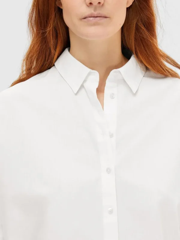 Skjorter>SELECTED OVERSIZED SKJORTE White