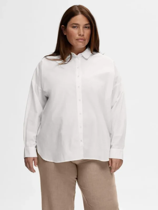 Skjorter>SELECTED OVERSIZED SKJORTE White