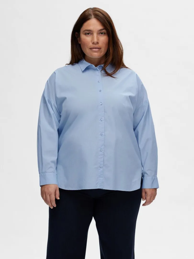 oversized_skjorte_5.webp Skjorter>SELECTED OVERSIZED SKJORTE Blue