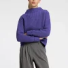 Strik>SELECTED OVERSIZED STRIKTRØJE Purple