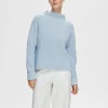 Strik>SELECTED OVERSIZED STRIKTRØJE Blue