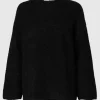 Strik>SELECTED OVERSIZED STRIKTRØJE Black