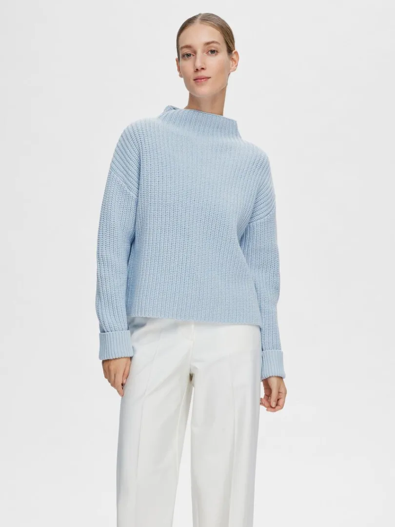 oversized_striktrje_0.webp Strik>SELECTED OVERSIZED STRIKTRØJE Blue