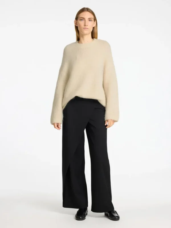 Strik>SELECTED OVERSIZED STRIKTRØJE Beige
