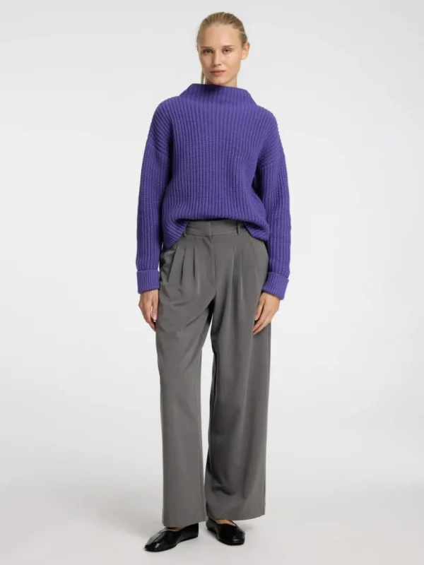Strik>SELECTED OVERSIZED STRIKTRØJE Purple