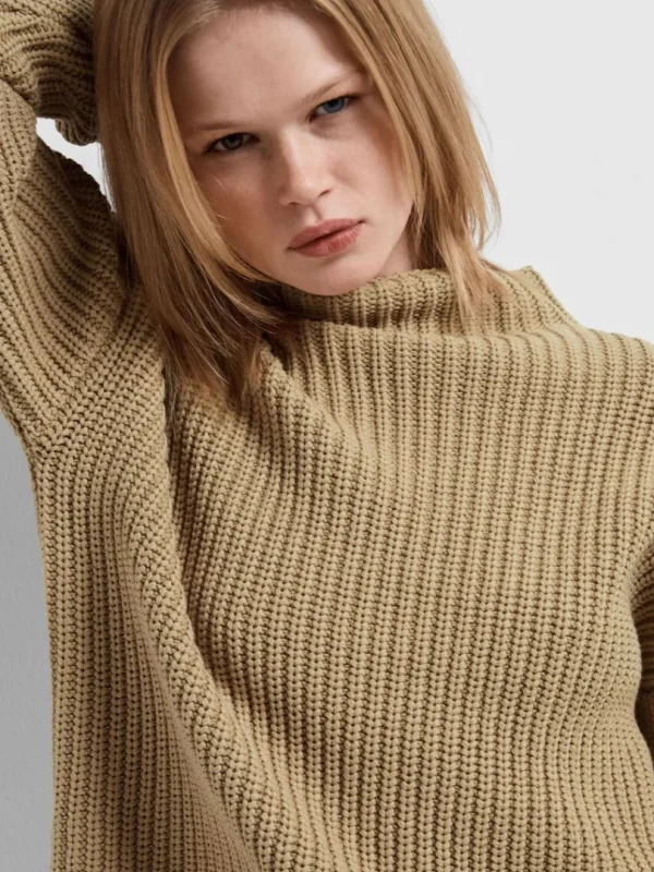 Strik>SELECTED OVERSIZED STRIKTRØJE Brown