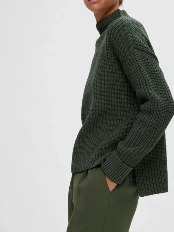 Strik>SELECTED OVERSIZED STRIKTRØJE Green