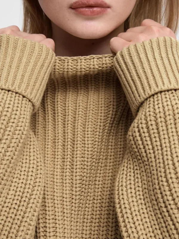Strik>SELECTED OVERSIZED STRIKTRØJE Brown