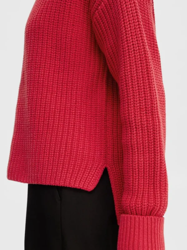 Strik>SELECTED OVERSIZED STRIKTRØJE Red