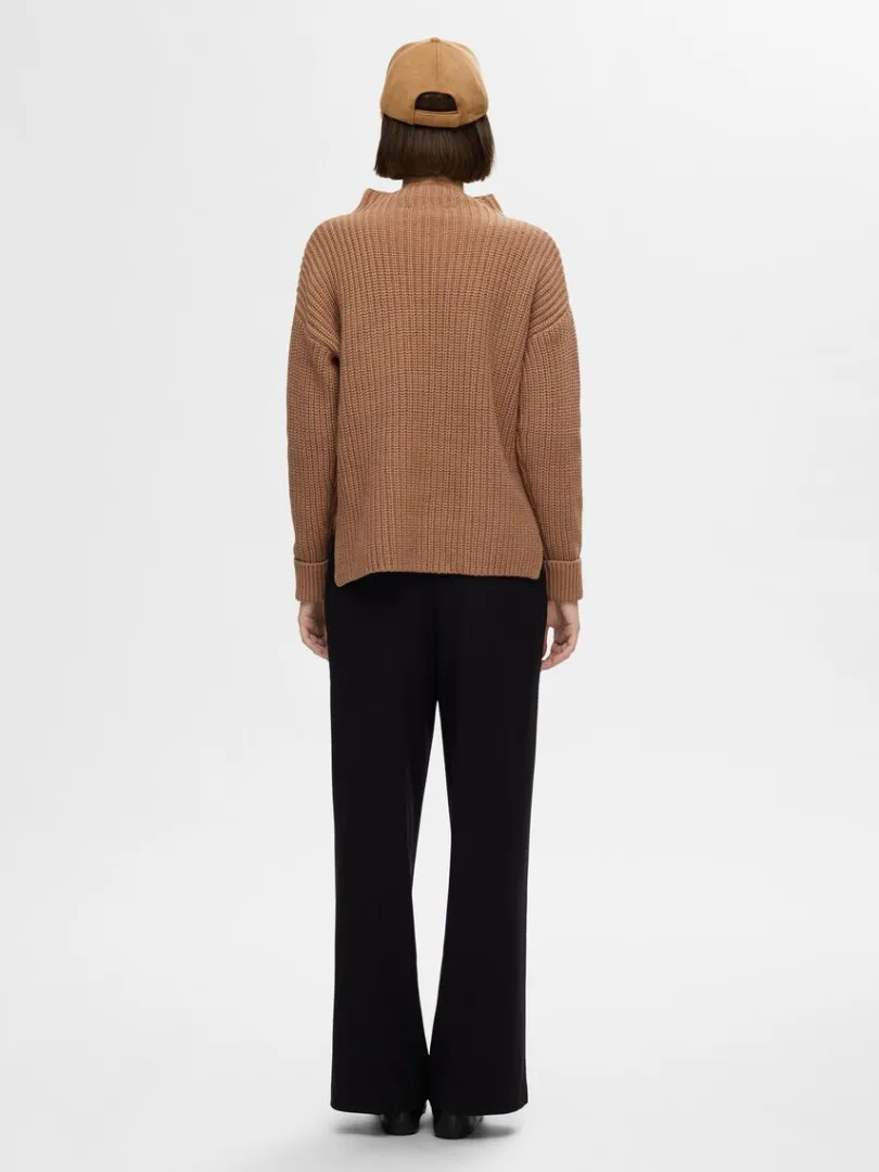 oversized_striktrje_4-5.webp Strik>SELECTED OVERSIZED STRIKTRØJE Brown