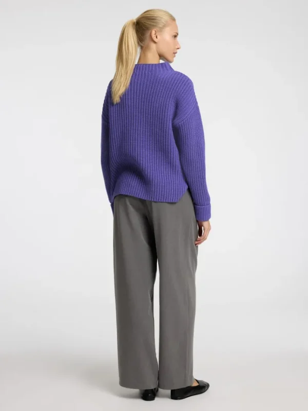 Strik>SELECTED OVERSIZED STRIKTRØJE Purple