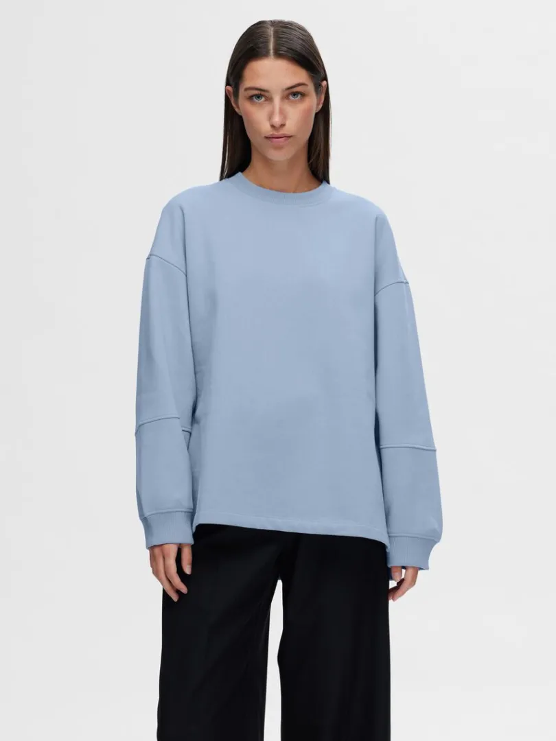 oversized_sweatshirt_0.webp Hættetrøjer & Sweatshirts>SELECTED OVERSIZED SWEATSHIRT Blue