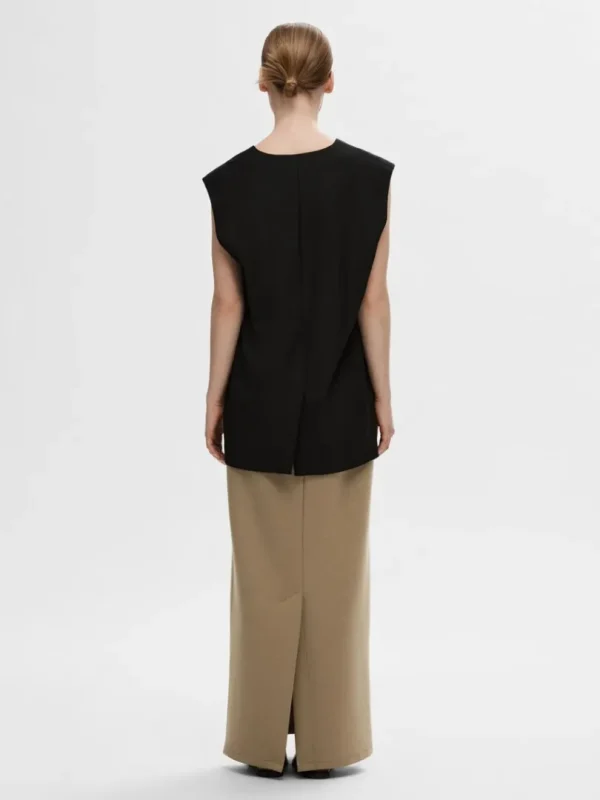 Jakkesæt & Blazers | Toppe Og Bluser>SELECTED OVERSIZED VEST Black