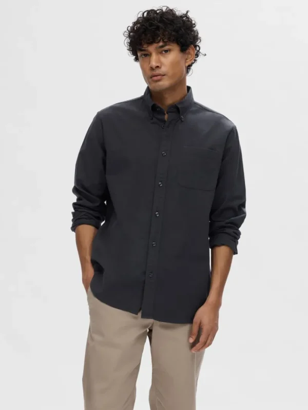 Skjorter>SELECTED OXFORD SKJORTE Black