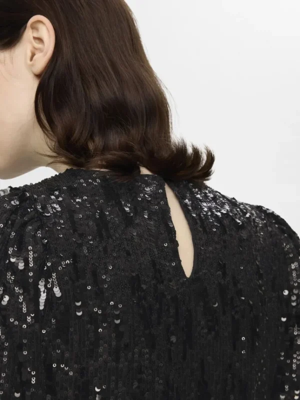Kjoler>SELECTED PAILLETTER KORT KJOLE Black