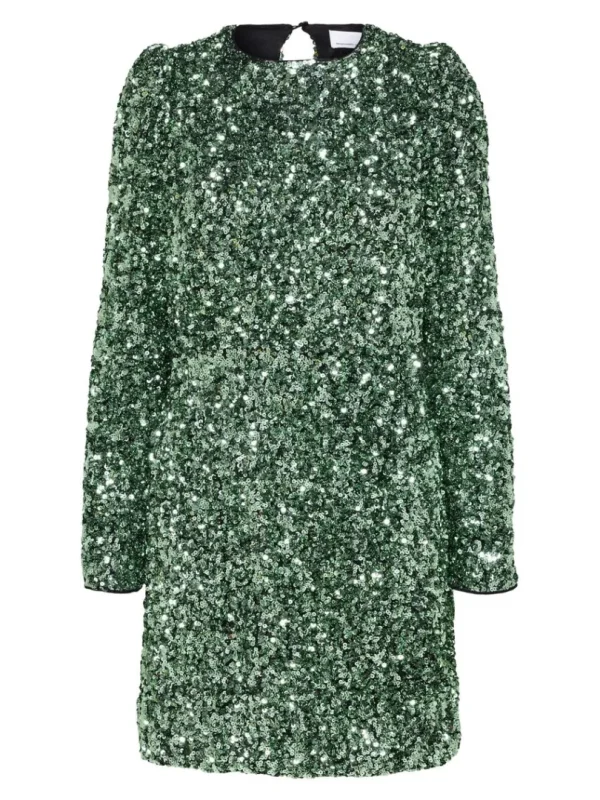 Kjoler>SELECTED PAILLETTER KORT KJOLE Green