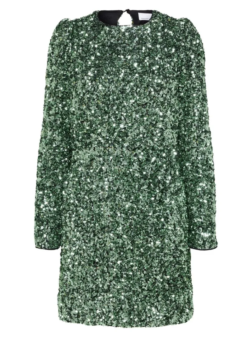 pailletter_kort_kjole_5.webp Kjoler>SELECTED PAILLETTER KORT KJOLE Green