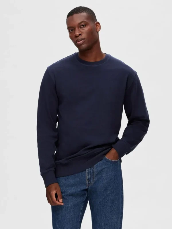 Hættetrøjer & Sweatshirts>SELECTED 2-PAK BOMULD SWEATSHIRT Blue