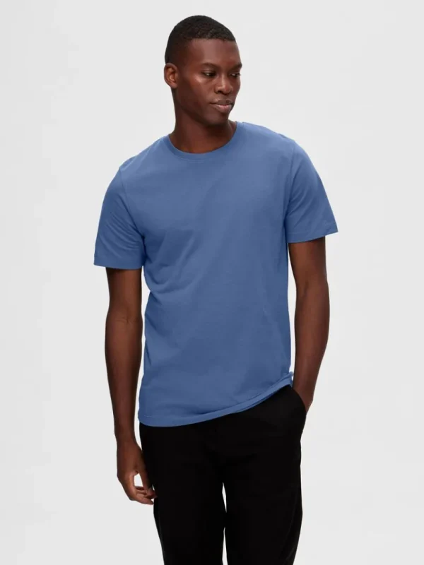T-shirts>SELECTED 3-PAK BOMULD T-SHIRT Blue