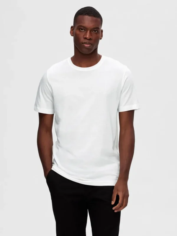 T-shirts>SELECTED 3-PAK BOMULD T-SHIRT White