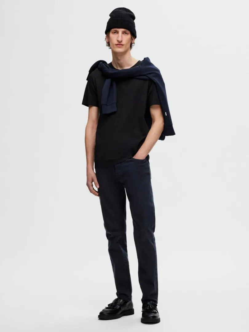 pak_bomuld_tshirt_1-2.webp T-shirts>SELECTED 3-PAK BOMULD T-SHIRT Black