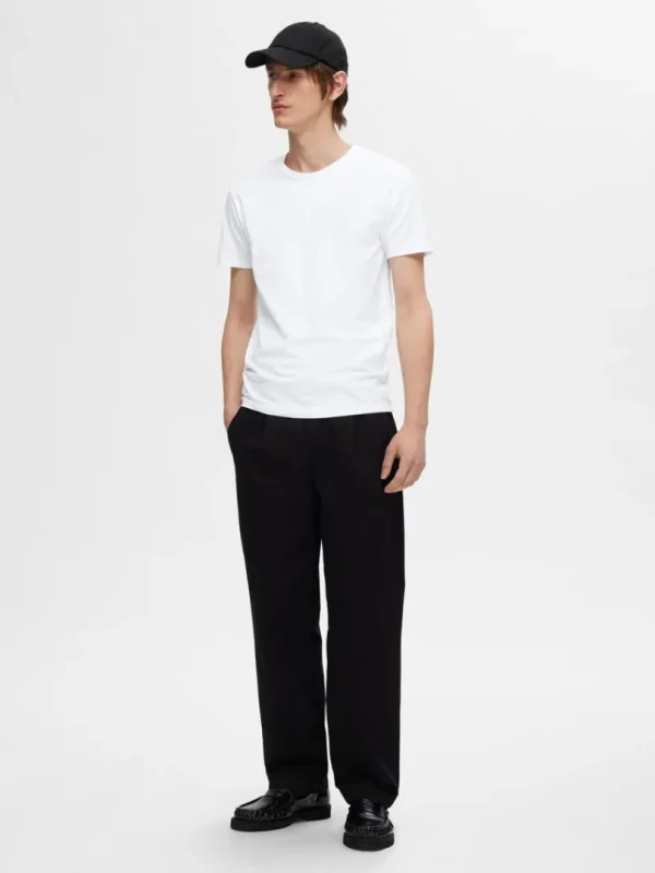 T-shirts>SELECTED 3-PAK BOMULD T-SHIRT White