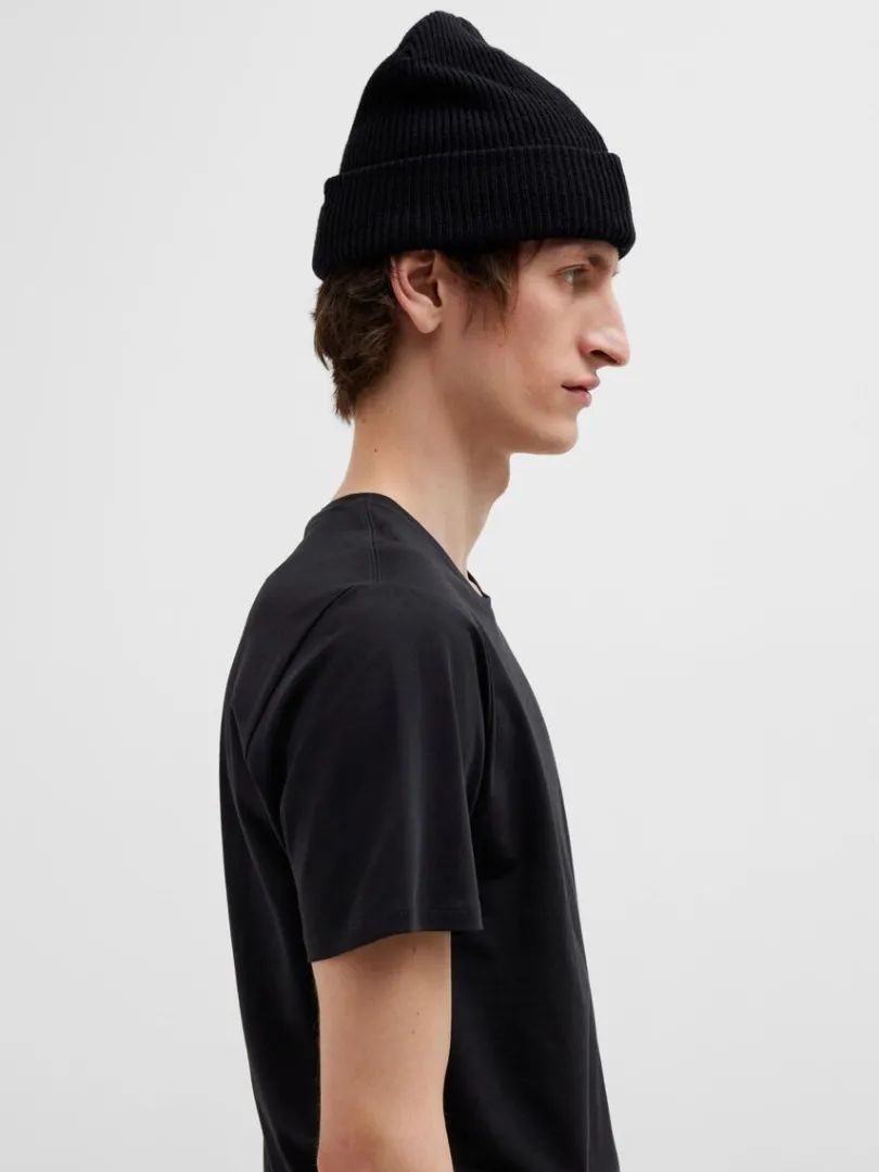 pak_bomuld_tshirt_2-2.webp T-shirts>SELECTED 3-PAK BOMULD T-SHIRT Black