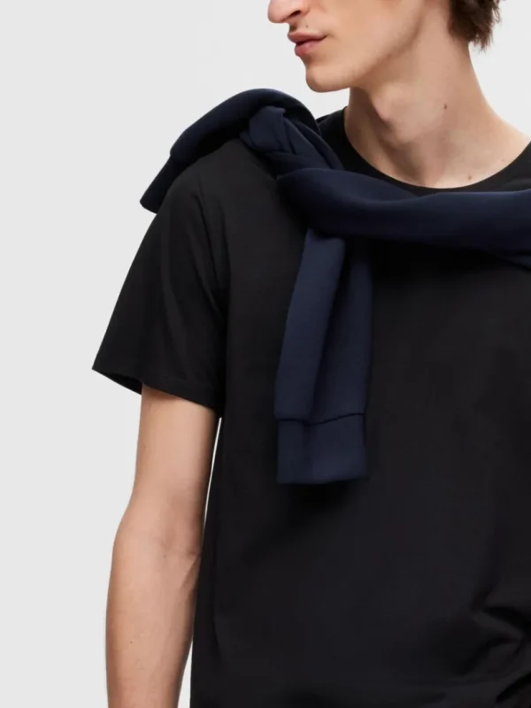 T-shirts>SELECTED 3-PAK BOMULD T-SHIRT Black