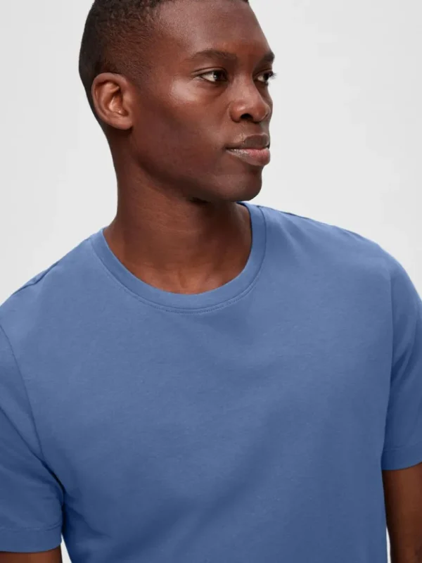 T-shirts>SELECTED 3-PAK BOMULD T-SHIRT Blue