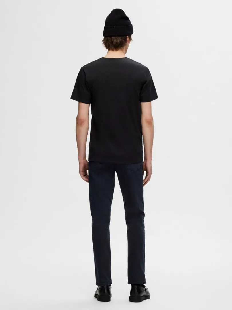 pak_bomuld_tshirt_4-2.webp T-shirts>SELECTED 3-PAK BOMULD T-SHIRT Black