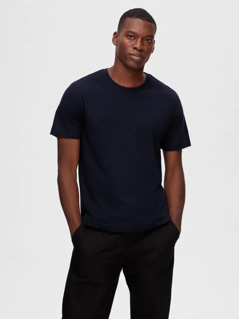 pak_bomuld_tshirt_6-1.webp T-shirts>SELECTED 3-PAK BOMULD T-SHIRT Black