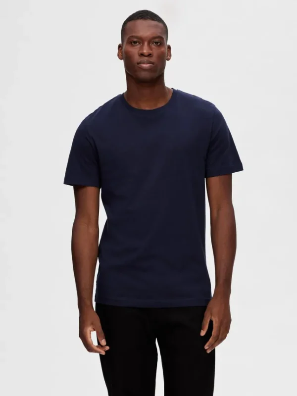 T-shirts>SELECTED 3-PAK BOMULD T-SHIRT Blue