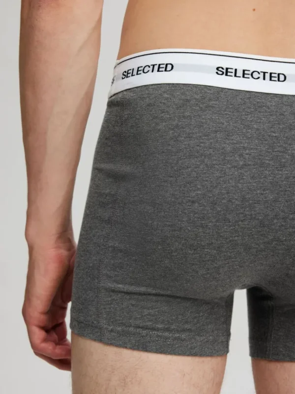 Undertøj>SELECTED 5-PAK BOXERSHORTS Grey