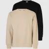 Hættetrøjer & Sweatshirts>SELECTED 2-PAK SWEATSHIRT Beige