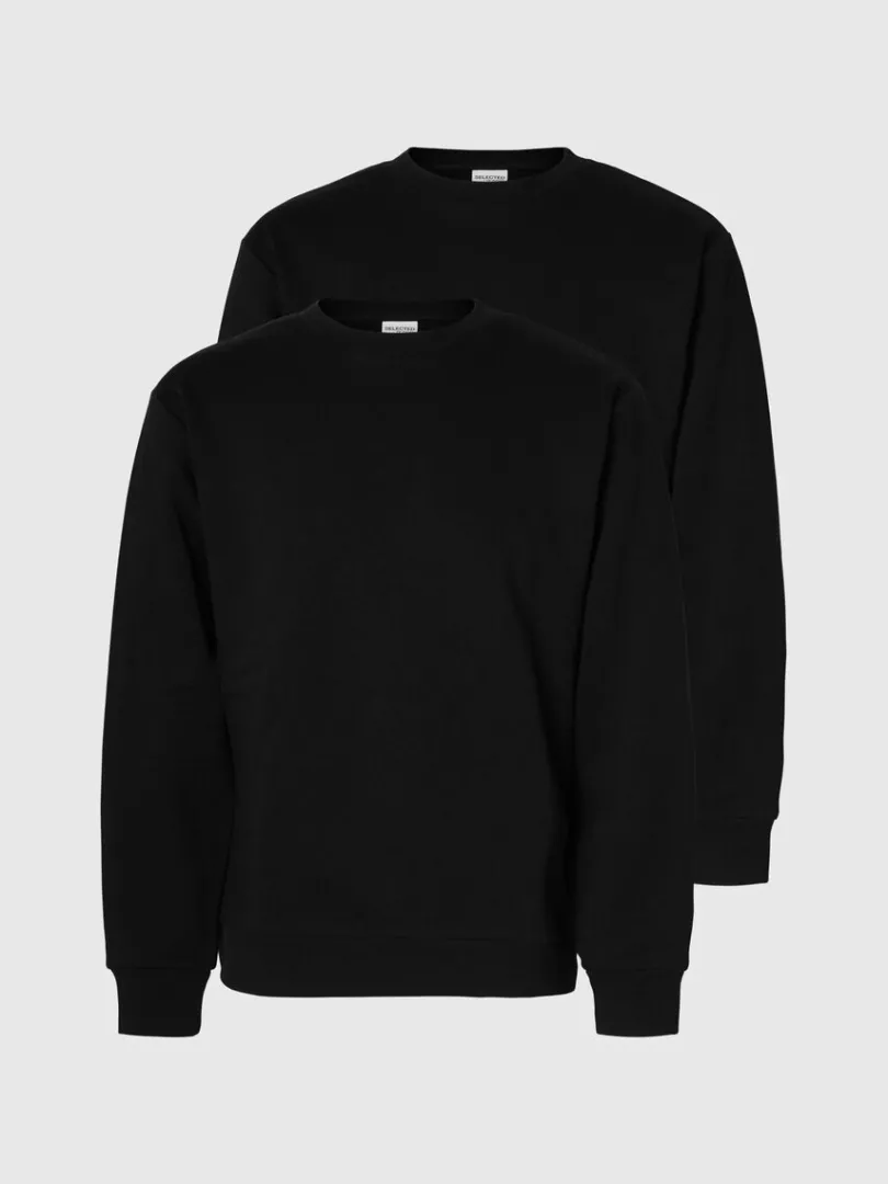 pak_sweatshirt_0.webp Hættetrøjer & Sweatshirts>SELECTED 2-PAK SWEATSHIRT Black
