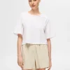 T-shirts>SELECTED PERLEBRODERI T-SHIRT White