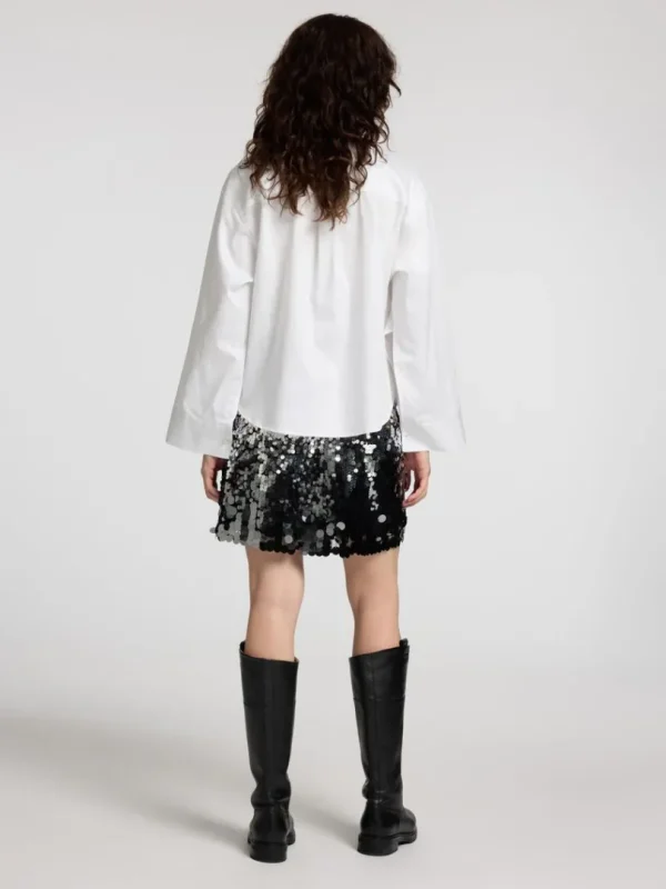Skjorter>SELECTED PERLEDETALJE CROPPED SKJORTE White