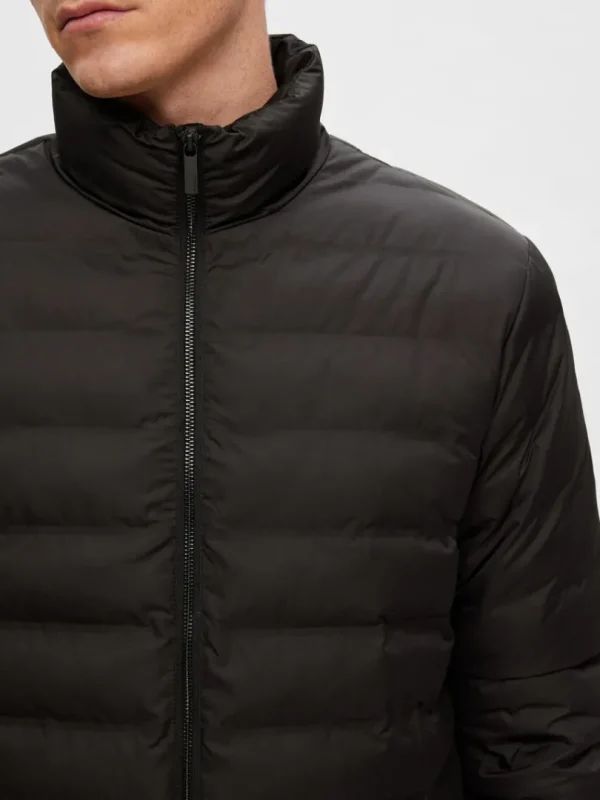 Overtøj>SELECTED POLSTRET QUILTET JAKKE Black