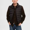 Overtøj>SELECTED POLSTRET QUILTET VEST Black