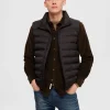 Overtøj>SELECTED POLSTRET QUILTET VEST Black