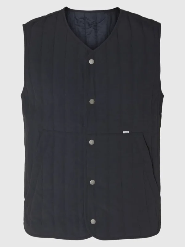 Overtøj>SELECTED POLSTRET QUILTET VEST Blue