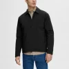 Overtøj>SELECTED POLSTRET SHACKET Black