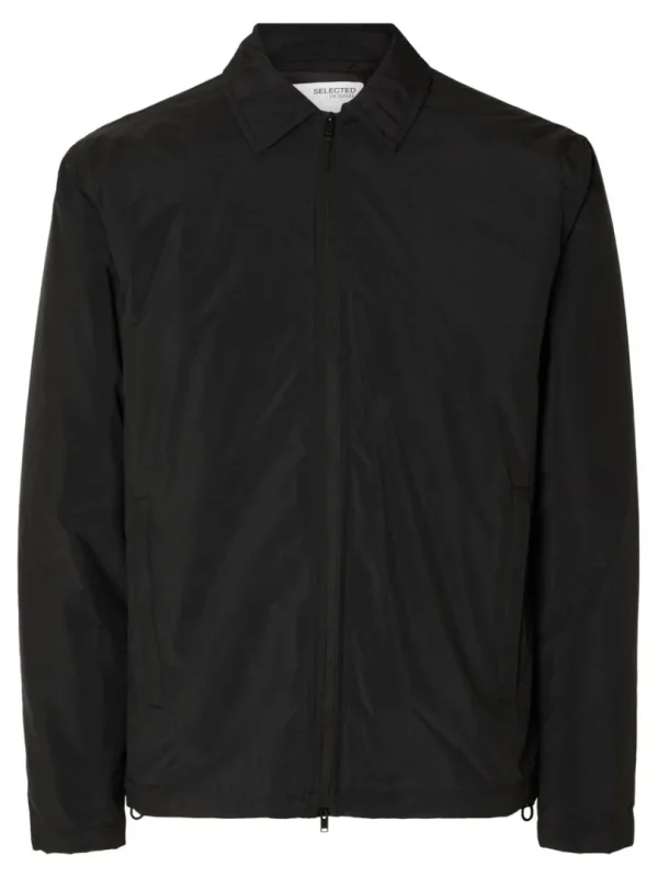 Overtøj>SELECTED POLSTRET SHACKET Black